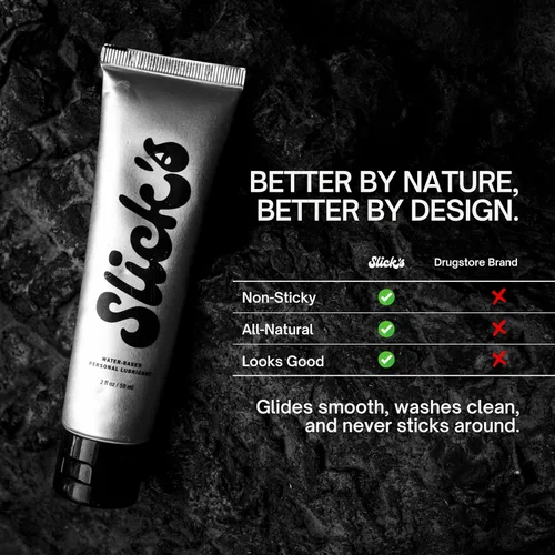 Miniatura 4 de Slick’s for All - Lubricante a base de agua, lubricante personal hipoalergénico y limpio, sin manchas, inodoro, lubricante sexual para privacidad
