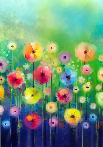 Miniatura 10 de HSENJT Kits de pintura de diamantes 5D para adultos, arte de diamantes de flor de gerbera, 14 x 14 pulgadas, kit de pintura de diamantes redondos