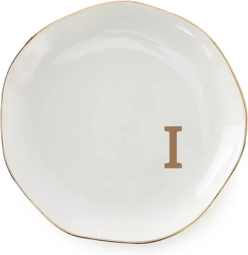 Miniatura 11 de Bandeja de joyería con iniciales para anillos con monograma en S, regalos de compromiso de boda para mujeres, amigas, hermana, cerámica blanca