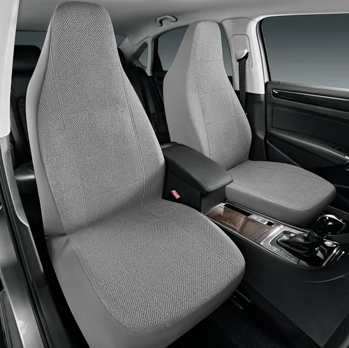Road Comforts Fundas de asiento de automóvil para asiento delantero, respaldo alto, protector de asiento de lino transpirable resistente, bolsa de