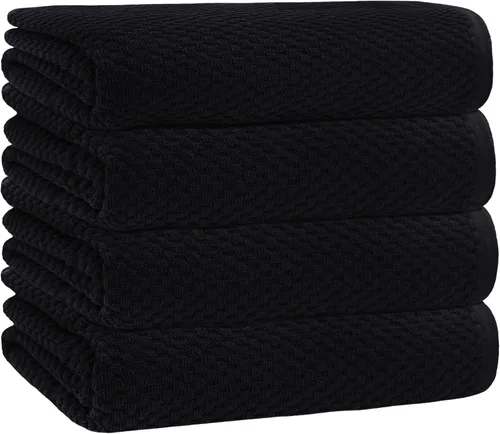 Miniatura 12 de COTTON CRAFT Sábanas de Baño con Tejido de Gofre - Juego de 2 Sábanas de Baño de Lujo Estilo Spa Europeo con Tejido de Gofre - Sábana de Baño de Gris