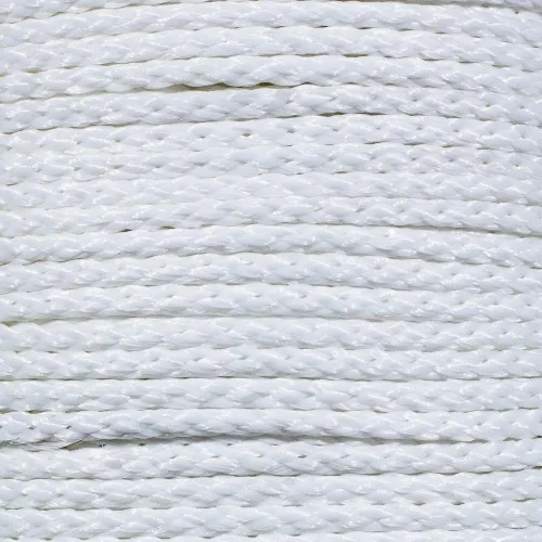 Miniatura 16 de Cuerda de polipropileno trenza hueca (1/2 pulgada, 50 pies, blanco) - Cuerda de barrera - Marcación de senderos, control de multitudes, campos