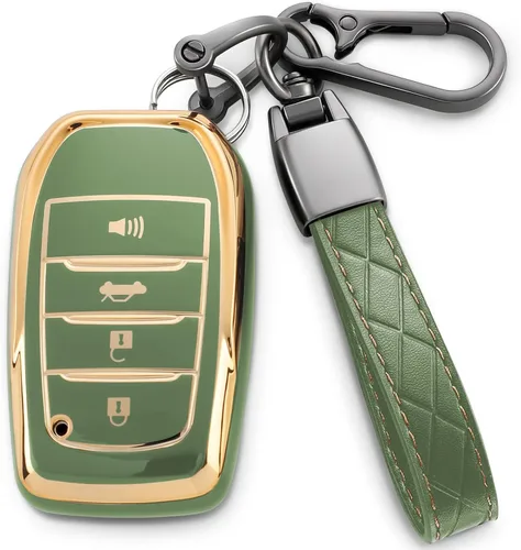Miniatura 6 de para llavero Toyota, funda protectora de TPU suave con llavero de cuero para Venza 2019-2024, Grand Highlander, Land Cruiser, RAV4 Prime, Fortuner