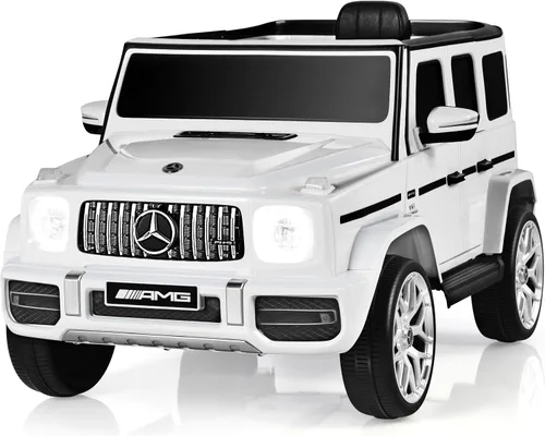 Miniatura 12 de OLAKIDS Auto eléctrico Mercedes Benz G63 de 12 V con licencia y control remoto, puertas dobles abiertas, música, Bluetooth, 2 velocidades