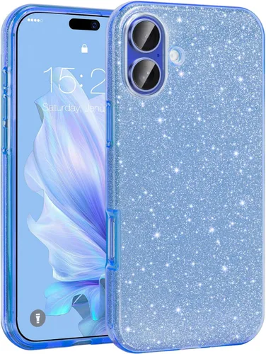 Miniatura 9 de MATEPROX - Funda compatible con iPhone Air de 6.5' [2025], carcasa protectora de 3 capas con purpurina brillante y tendencia, anti-arañazos y a