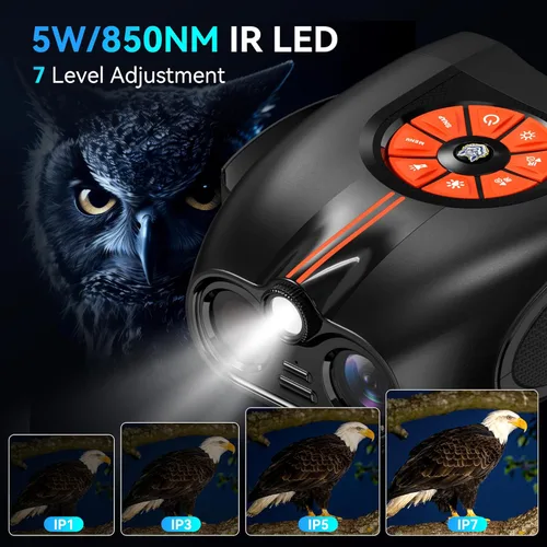 Miniatura 3 de Gafas de visión nocturna 4K para adultos: prismáticos de pantalla IPS de 4.5 pulgadas con zoom de 10X, regalos para hombres, papá, marido, novio