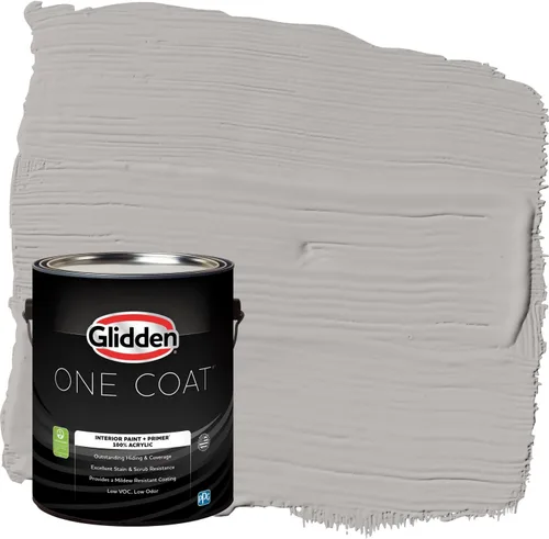 Miniatura 47 de Glidden Pintura Interior + Imprimación: Gris/Plata Antigua, Una Capa, Satinado, 1 Galón