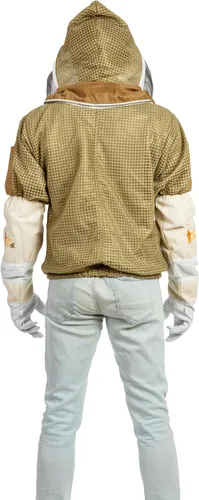 Miniatura 4 de Chaqueta ventilada de apicultura de 3 capas de protección completa para apicultores Chaqueta de abejas ultra ventilada con velo de esgrima