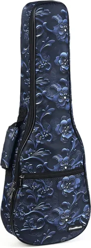 Miniatura 16 de CLOUDMUSIC Estuche para ukelele Bolsa de concierto Mochila acolchada para soprano 21 pulgadas (Soprano, Negro)