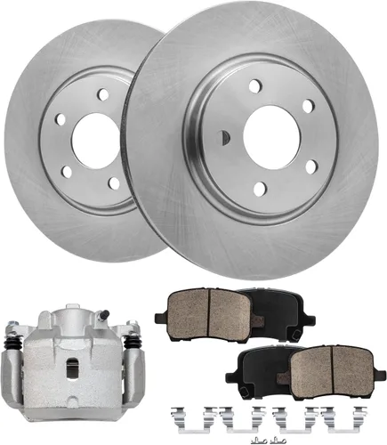 Miniatura 52 de Detroit Axle - Rotores de freno para Jeep Compass 2015-2022 Renegade 2016-2022 Fiat 500X 2016-2022, 2018, 2019, 2020, 2021. Reemplazo de rotores