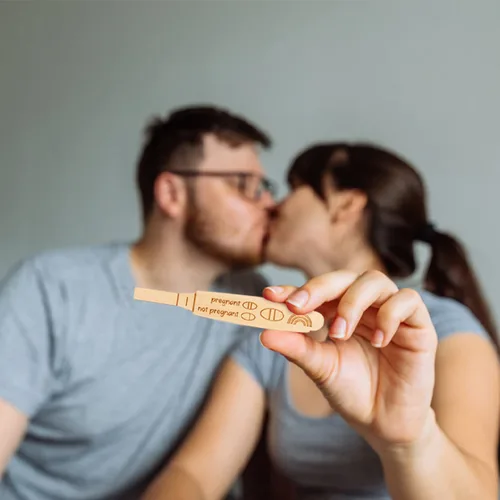 Miniatura 6 de Blinking Stars Anuncios de embarazo sorpresa para papá, abuelos, tía, tío, caja de madera para prueba de embarazo positiva y caja de recuerdos