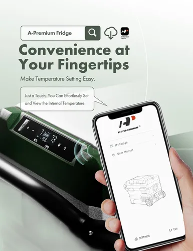 Miniatura 6 de A-Premium Refrigerador portátil de 12 voltios para auto de 39 cuartos de galón (36.7L), refrigerador para el coche con control de aplicación de zona
