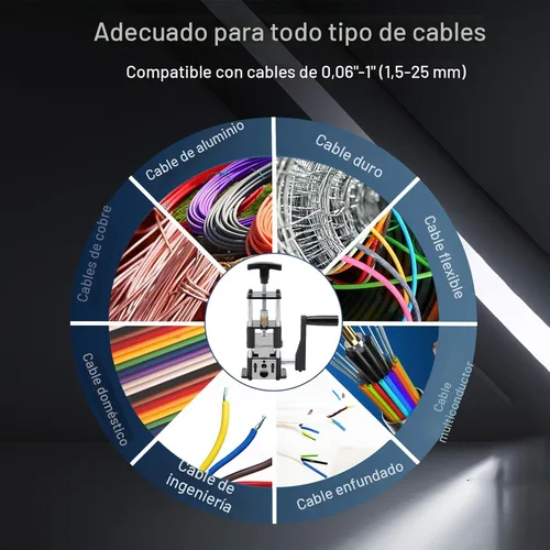 Miniatura 5 de Máquina pelacables, herramienta de pelado de alambre dos en uno con alimentación de taladro/manual, pelado de alambre para cable de cobre
