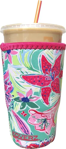 Miniatura 21 de Funda Koverz para café helado, funda aislante de neopreno para taza, se ajusta a una taza de café de 32 Oz., lavable y reutilizable, accesorios