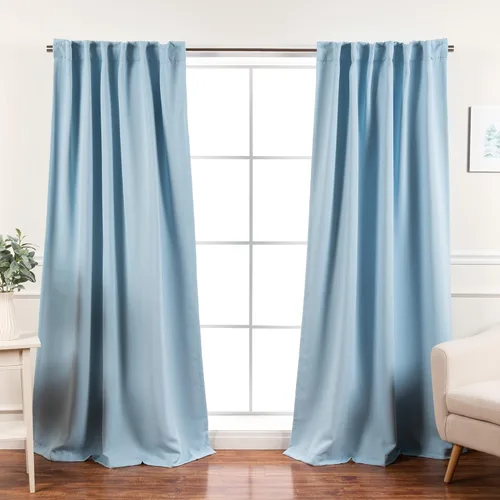 Miniatura 43 de Best Home Fashion Paneles de Cortinas Opacas Premium - Tratamiento de Ventana con Aislamiento Térmico Sólido Cortinas Opacas para Dormitorio
