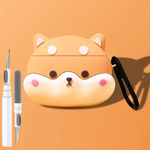 Miniatura 15 de Linda Funda de Pato para Airpod de 2ª y 1ª Generación, Divertida Funda de Airpods 3D de Dibujos Animados Kawaii con Kit de Limpieza y Llavero