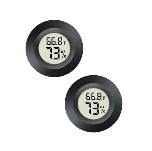 2 unids mini higrómetro termómetro interior exterior redondo medidor de humedad medidor de temperatura sensor de humedad Fahrenheit conmutable