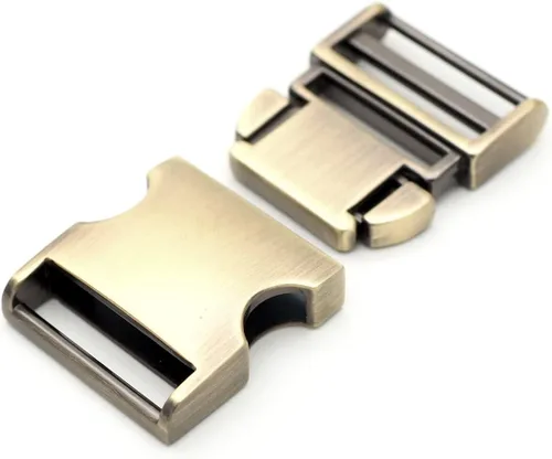 Miniatura 4 de CRAFTMEMORE Hebilla de liberación lateral curvada de metal de 1-1/2 pulgadas de bloqueo ajustable para mochilas de cinturón, collar de mascotas