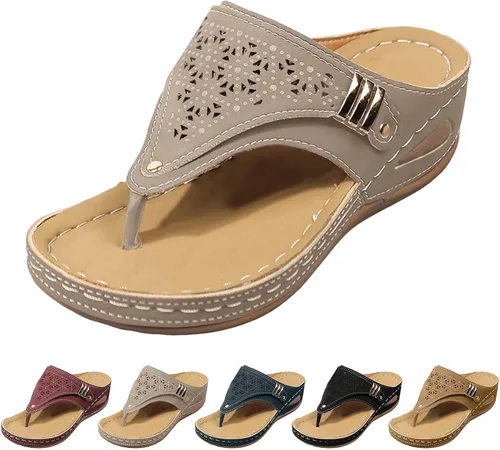 Miniatura 2 de yaoeye Sandalias ortopédicas para mujer 2026 elegantes con soporte de arco para mujer, sandalias cómodas casuales de verano y playa