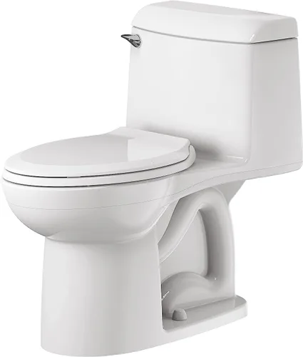 Miniatura 6 de American Standard 2004314.020 Champion - Inodoro de una pieza con asiento de inodoro, parte delantera alargada, altura estándar, blanco, 1.6 gpf