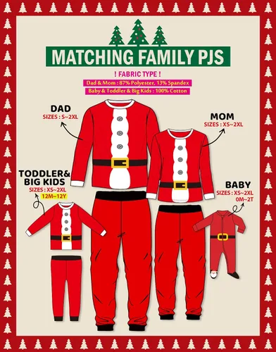 Miniatura 23 de VAENAIT BABY Infant Toddler Kids Adult Couple Family Matching Women Men Christmas Pjs Xmas Holiday Buffalo Plaid Pajama Set