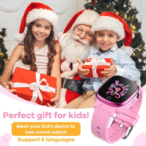 Miniatura 7 de DERUI Reloj inteligente para niños con 26 videojuegos, cámara selfie, reproductor de video, podómetro, cronómetro, reloj despertador, linterna