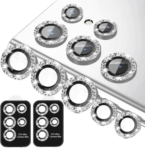Miniatura 12 de [3+1 compatible con iPhone 12, 12 mini, 12 Pro, protector de lente de cámara con purpurina brillante, cubierta de cámara de vidrio templado