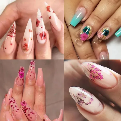 Miniatura 6 de 2 cajas de flores secas para uñas, mini flores de uñas reales 3D, flores secas, calcomanías de uñas, decoración de uñas, decoración de manicura