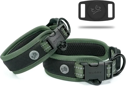 Miniatura 10 de Aitag - Collar para perro de alta calidad, soporte para collar de perro, acolchado de malla de aire reflectante, collar de perro de liberación