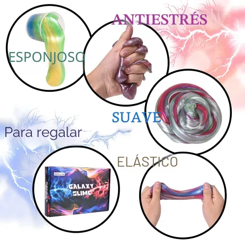 Miniatura 3 de Masilla de slime para fiestas infantiles, paquete de 24 unidades de slime de galaxia, slime de cristal para bolsa de regalos, juguetes para aliviar