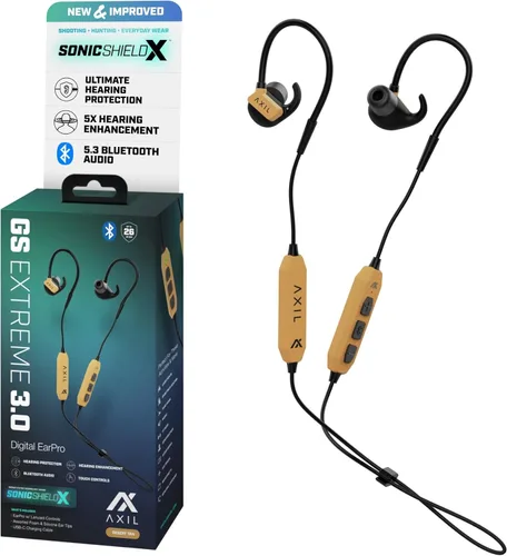 Miniatura 7 de AXIL GS Extreme 3.0 Protección Auditiva para Tiro – Negro – Mejora Auditiva y Aislamiento de Ruido Auriculares Bluetooth – Protección Auditiva 5X