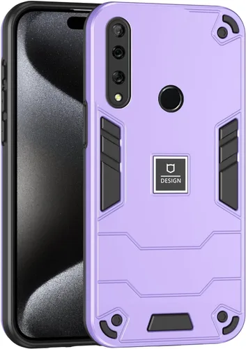 Miniatura 126 de Funda compatible con Huawei Y9 Prime (2019), compatible con Huawei Y9 Prime (2019) 4G STK-L21 2 en 1 [PC duro + TPU], funda de teléfono azul