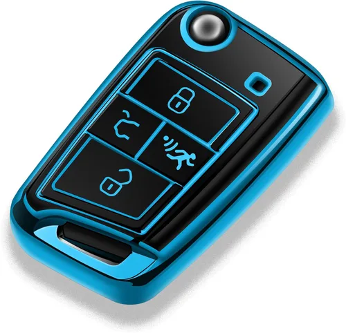 Tukellen Funda para llavero Volkswagen, funda de TPU suave de alta calidad con protección completa para llavero VW Arteon Atlas Golf Jetta Passat