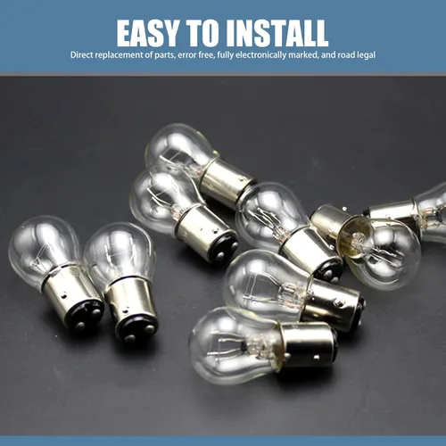 Miniatura 5 de 10 piezas Bombillas para coche 1157 P21/5W S25 BAY15D, bombilla de luz de freno doble cola alta y baja, luz de señal de giro, bombilla de vida más