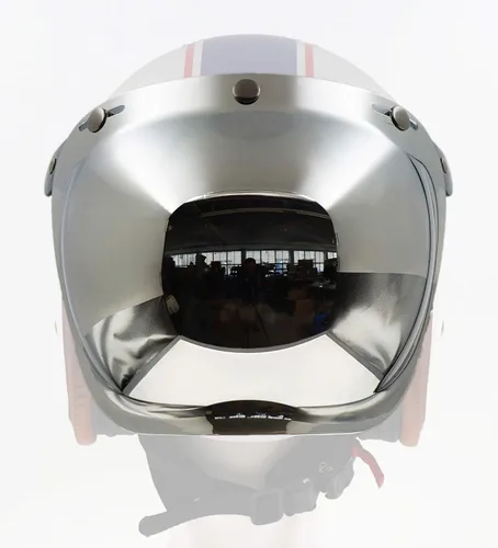 Miniatura 2 de Visera universal para casco de motocicleta, escudo contra el viento (burbuja/transparente)
