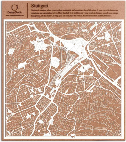 Miniatura 124 de O3 Design Studio Aberdeen - Mapa de papel cortado en papel blanco de 12 x 12 pulgadas