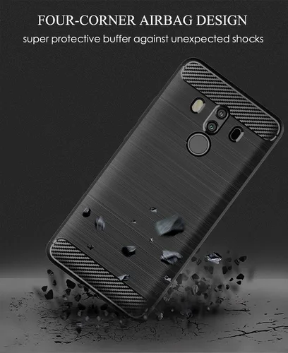 Miniatura 4 de Asuwish Funda de teléfono para Huawei Mate 10 Pro con protector de pantalla de vidrio templado y accesorios de celda de silicona suave delgada Azul