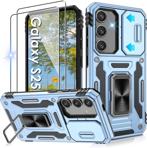 Miniatura 196 de Gritup para Samsung Galaxy S22 Funda con protectores de pantalla HD de 2 paquetes y cubierta deslizante para la cámara, protección contra caídas