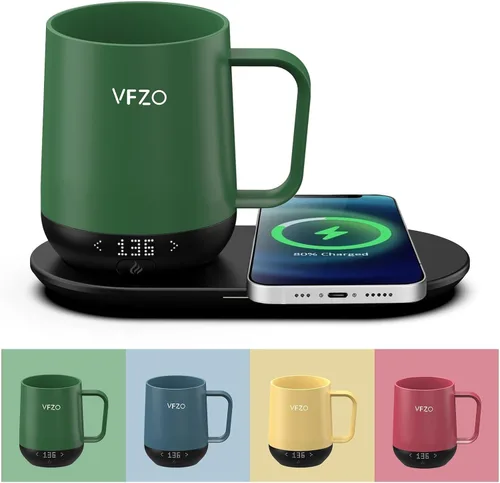 Miniatura 11 de Taza inteligente con control de temperatura, taza de café autocalentable con pantalla LED, vida útil de la batería de 180 minutos - Calienta hasta