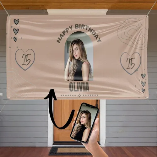 Miniatura 22 de NiceMemoryLLC - Cartel de vinilo personalizable con texto en inglés «Happy Birthday», telón de fondo de fiesta, regalo y decoración, de NiceMemoryLLC