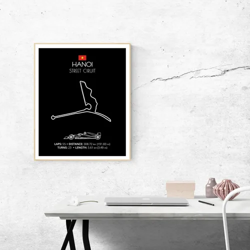 Miniatura 49 de Custom Car Posters Póster hecho a mano compatible con Autodromo Enzo e Dino Ferrari (Imola, Italia), póster de pista de carreras diseñado