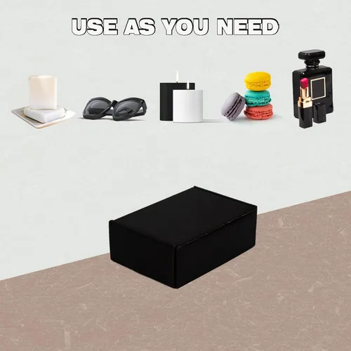 Miniatura 4 de Cajas de envío de 6x4x2 pulgadas, paquete de 25, cajas de embalaje de cartón corrugado para pequeñas empresas, negras