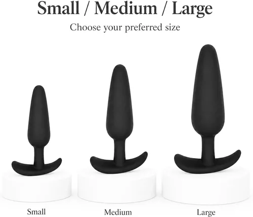 Miniatura 6 de Enchufe anal de entrenamiento anal, 3 juguetes sexuales de silicona para adultos, kit de juguetes sexuales anales para parejas principiantes