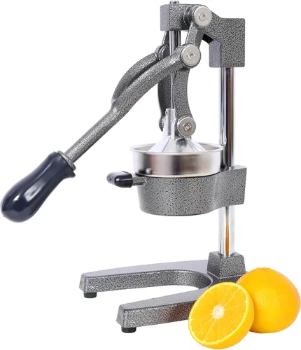 Exprimidor de cítricos de hierro fundido, prensa manual manual extra grande de grado comercial, exprimidor de encimera resistente para jugo de