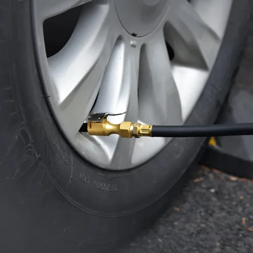 Miniatura 2 de Portabrocas de aire, paquete de 3, portabrocas resistente para neumáticos con flujo cerrado de 1/4" FNPT para accesorios de inflador de neumáticos