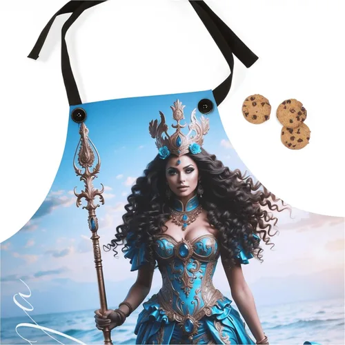 Miniatura 2 de Yemanja goddess of the Sea Apron Apron For Women Apron For Men Yemanja Apron Santeria Apron Madrina Apron Delantal Santo