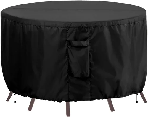 Miniatura 16 de OutdoorLines Juego de fundas impermeables para muebles de mesa de patio al aire libre, funda rectangular para sofá exterior, resistente a la Negro