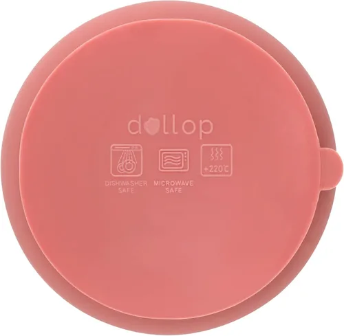 Miniatura 7 de dollop Tazón de succión de silicona, sin BPA, apto para lavavajillas y microondas (rosa polvoriento)