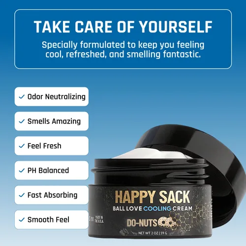 Miniatura 4 de Derm Dude Happy Sack Ball - Desodorante y crema cómoda para hombres, defensa del sudor antirozaduras, control de olores, desodorante e higiene sin
