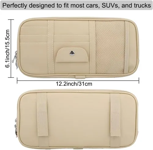 Miniatura 4 de Organizador para visera solar de coche, accesorios para interior de coche, organizador de bolsillo, bolsa de almacenamiento para coche, camioneta